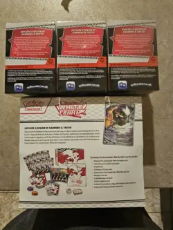 Small rip Pokemon White Flare ETB/ 3x Booster Bundle Sealed! see description - Image 2