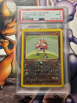 2003 Pokemon ~ Best of Game Promo ~ Hitmonchan-Reverse-Foil #2 ~ PSA 9 MINT - Image 1