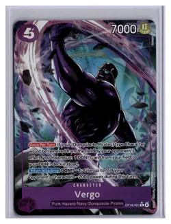 One Piece: Vergo (Alternate Art) Rare OP14-061 The Azure Sea's Seven English NM - Image 1