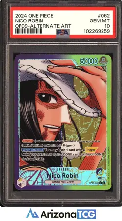 One Piece 2024 Nico Robin OP09-062 Alternate Art OP09 GEM MINT PSA 10 - Image 1