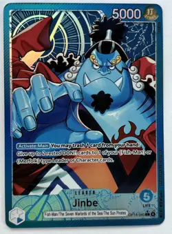 Jinbe Leader Alt Art OP14-040 One Piece THE AZURE SEA'S SEVEN English NM - Image 1