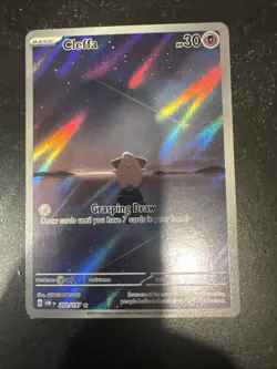 Pokemon TCG Cleffa Full Art Illustration Rare Holo Card 202/197 Obsidian Flames - Image 1