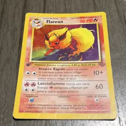 POKEMON FLAREON #3/64 - HOLO RARE - JUNGLE SET - ITALIAN - 70HP - 1999 TCG CARD - Image 2