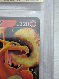 2022 POKEMON JAPANESE SWORD & SHIELD STAR #013 CHARIZARD V Card Graded 9.5 - Image 5