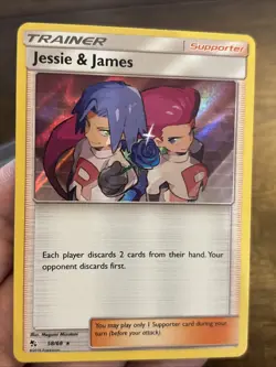 Jessie & James 58/68 Hidden Fates Holo Rare Pokemon Trainer Team Rocket Card Tcg - Image 1