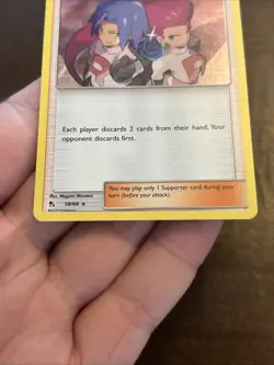 Jessie & James 58/68 Hidden Fates Holo Rare Pokemon Trainer Team Rocket Card Tcg - Image 5