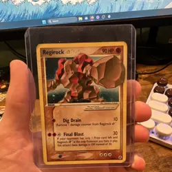 Pokemon Regirock Star 91/92 EX Legend Maker Ultra Rare Holo 90 HP Card - Image 1