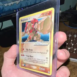Pokemon Regirock Star 91/92 EX Legend Maker Ultra Rare Holo 90 HP Card - Image 4