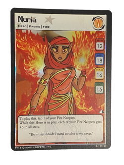 Ultra Rare Neopets Nuria The Lost Desert 2005 Trading Card 10/100 NM UNPLAYED! - Image 1