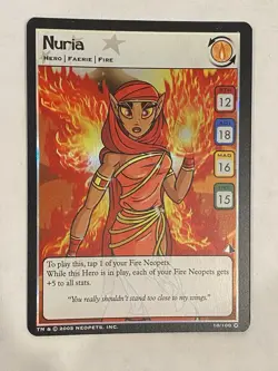 Ultra Rare Neopets Nuria The Lost Desert 2005 Trading Card 10/100 NM UNPLAYED! - Image 2