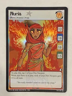 Ultra Rare Neopets Nuria The Lost Desert 2005 Trading Card 10/100 NM UNPLAYED! - Image 3