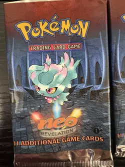 2001 Pokemon Cards Neo Revelation- 5 1st Ed Empty Packs - Image 3