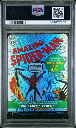 2025 MTG MARVEL'S SPIDER-MAN #0232 AMAZING SPIDER-MAN/PETER PARKER PSA 10 FOIL - Image 2