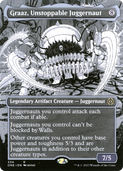 Graaz, Unstoppable Juggernaut (Borderless Manga) [Phyrexia: All Will Be One] - Image 1