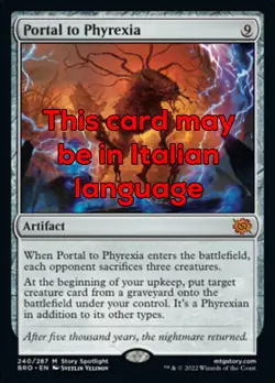 MTG PORTAL TO PHYREXIA EXC - PORTALE DI PHYREXIA - BRO - MAGIC - Image 1