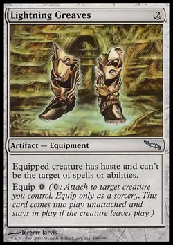 MTG LIGHTNING GREAVES POOR - SCHINIERI DEI FULMINI - MRD - MAGIC - Image 1