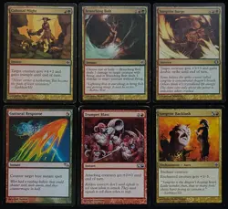 6 Bulk Lot Magic the Gathering TCG | Bolt Blast Might Surge Sangrite Guttural - Image 1