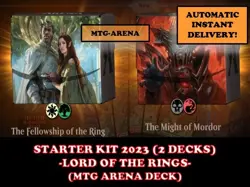 MTGA MTG ARENA CODE CARD STARTER KIT 2023 DOUBLE DECK LORD OF THE RINGS MORDOR - Image 1