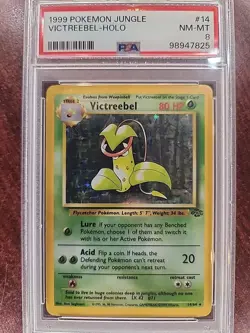 Victreebel Jungle Holo Pokemon Card WOTC NM Mint PSA 8 - Image 1