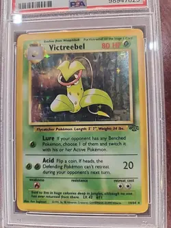 Victreebel Jungle Holo Pokemon Card WOTC NM Mint PSA 8 - Image 5