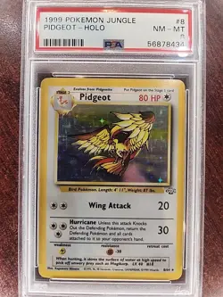 Pidgeot Jungle Holo Pokemon Card WOTC NM Mint PSA 8 - Image 1