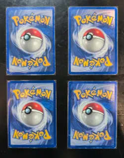 Pokemon TCG Base Set Shadowless Common 4 Card Lot MP - Image 2