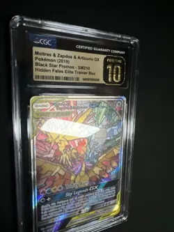 CGC 10 PRISTINE Moltres Zapdos & Articuno GX SM210 FULL ART HOLO Pokemon Card - Image 3