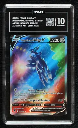 Origin Forme Dialga V Ultra Rare Pokemon Sword & Shield Astral Radiance TAG 10 - Image 1