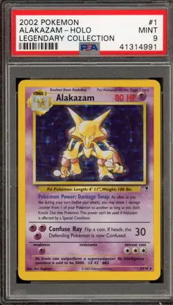 Pokemon Alakazam Legendary Coll. Holo Rare #1 PSA 9 Mint - Image 1