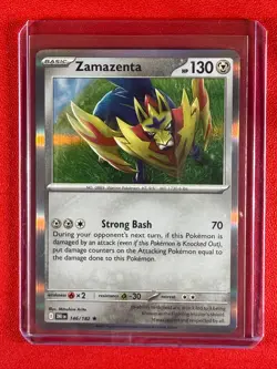 2025 Pokemon TCG Zamazenta 146/182 Rare Holo Destined Rivals - Image 1