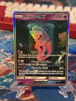 2017 Pokemon Sun & Moon Shinning Legends Secret Rare #78 Mewtwo GX - Image 1