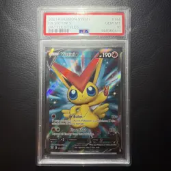 2021 Pokemon Sword & Shield Battle Styles -Victini V (Full Art) #144 PSA 10 - Image 1