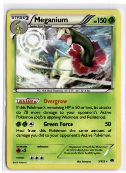 Pokemon TCG Meganium (Cosmos Holo) 003/122 Blister Exclusives Promo NM - Image 1