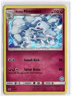 Pokemon TCG Alolan Ninetales (30) SM128 SM Trainer Kit: Holo - Image 1