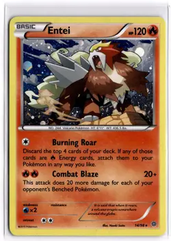 Pokemon TCG Entei (Cosmos Holo) 014/098 Blister Exclusives Promo LP - Image 1