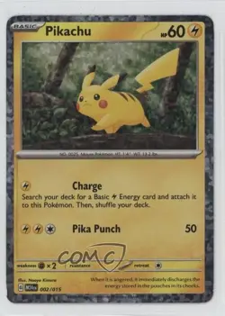 Pikachu Confetti Holo Pokemon McDonald's Collection Match Battle 2024 M24 #002 - Image 1