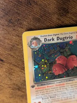 Pokemon 2000 🛏 Dark Dugtrio 6/82 Team Rocket Holo 1st Edition 🛋 Swirl 🌀 - Image 4