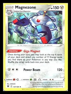 Pokemon TCG Magnezone Sword & Shield - Astral Radiance 107/189 Reverse Holo LP - Image 1