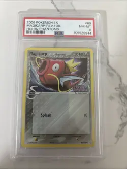 2006 Pokemon EX Holon Phantoms Magikarp Reverse Holo 69/110 PSA 8 - Image 1