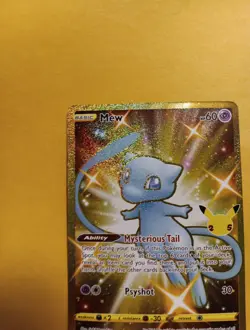 Pokemon TCG Mew 025/025 Celebrations Full Art Ultra Rare Holo NM 2021 Hp 60 Gold - Image 4