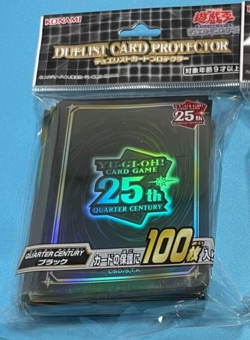 Black Yu-Gi-Oh 25th Anniv. Quarter Century Card Sleeves 100 JPN - Image 1
