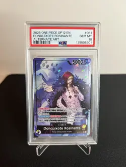 2025 One Piece Legacy of the Master Donquixote Rosinante Alt Art OP12-061 PSA 10 - Image 1