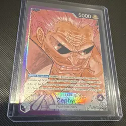 One Piece Zephyr Alternate Art Foil Parallel NM Paramount War OP02-07 - Image 1