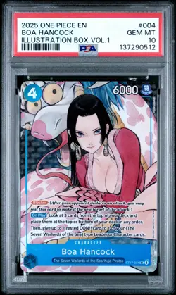 Boa Hancock PSA10 2025 One Piece Promos Illustration Box Vol.1 #004 - Image 1