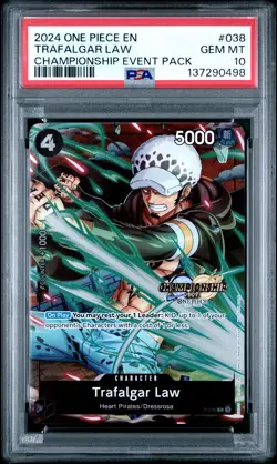 Trafalgar Law PSA10 2024 One Piece Championship 2024 Event Pack #038 - Image 1