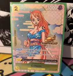 One Piece O-Nami OP06-101 Championship CS 25-26 Stamp Promo NM - Image 1