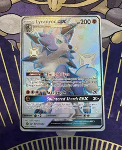 Pokemon Lycanroc GX SV67/SV94 Hidden Fates Shiny Vault Holo Rare Card - NM - Image 1