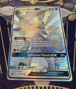 Pokemon Lycanroc GX SV67/SV94 Hidden Fates Shiny Vault Holo Rare Card - NM - Image 4