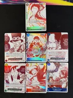 One Piece 3rd Anniversary Treasure Campaign Promo Full Set of 7 Cards ENGLISH NM - Image 2