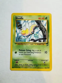 Weedle Base Set 2 Regular Card 100/130 Pokemon TCG Card Common - Image 1